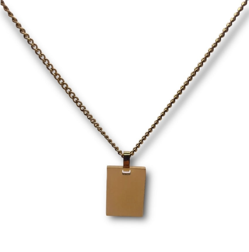 Rectangle Plated Necklace